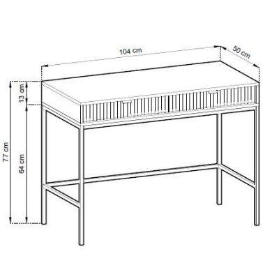 Toaletka Nowoczesna Wysoka z Szufladami