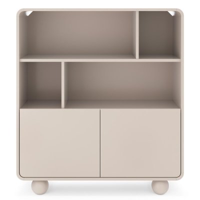 Witryna Regał Nowoczesna Pojemna Zaokrąglona Kaszmir