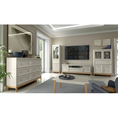 Witryna Komoda kaszmirowa z szufladami pojemna elegancka