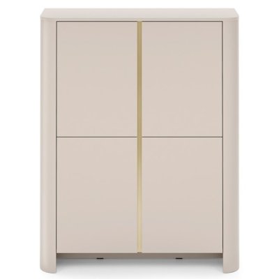 Komoda Nowoczesna  Kaszmir Dąb z Złotą listwą