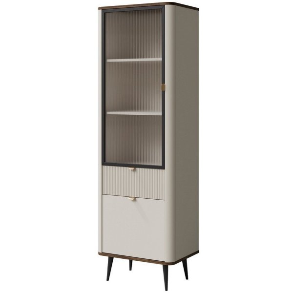 Witryna Regał Szklany na Nożkach Kaszmir Nord