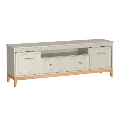 Szafka RTV kaszmirowa duża  180 z szufladą nowoczesna elegancka na nóżkach