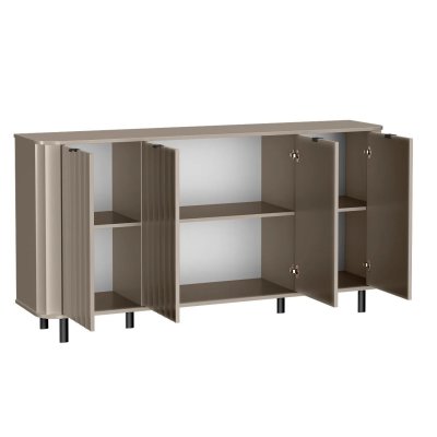 Komoda frezowana czterodrzwiowa pojemna nowoczesna