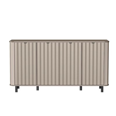 Komoda frezowana czterodrzwiowa pojemna nowoczesna