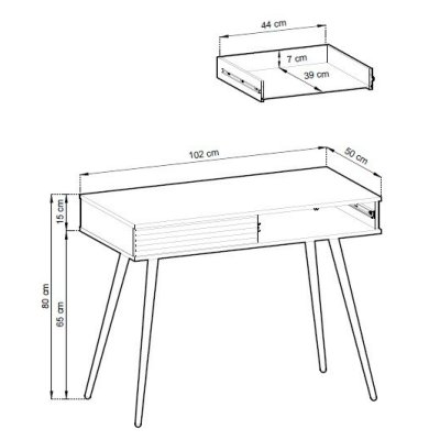 Toaletka Kosmetyczna Glamour z Szufladą