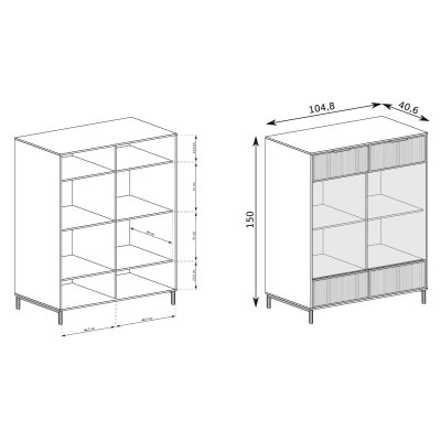 Stylowe meble z frezowanymi frontami i elegancją do nowoczesnych wnętrz