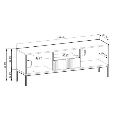 Szafka RTV z Szufladami i Półką Nowoczesna