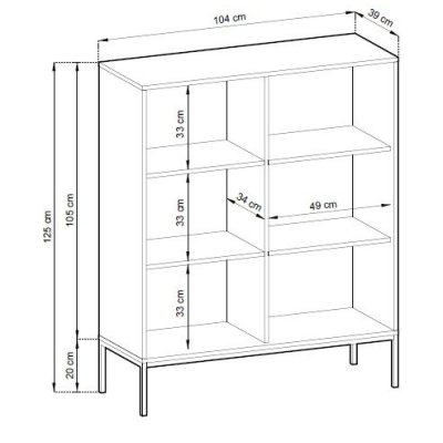 Komoda Wysoka Nowoczesna do Salonu i Sypialni