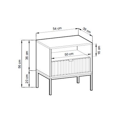 Szafka Nocna do Sypialni z Szufladą