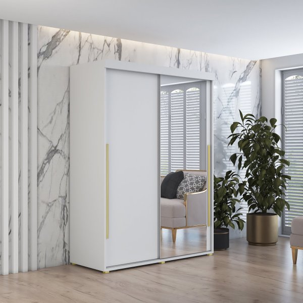 Szafa z Lustrem do Sypialni Pojemna Klaudia 200