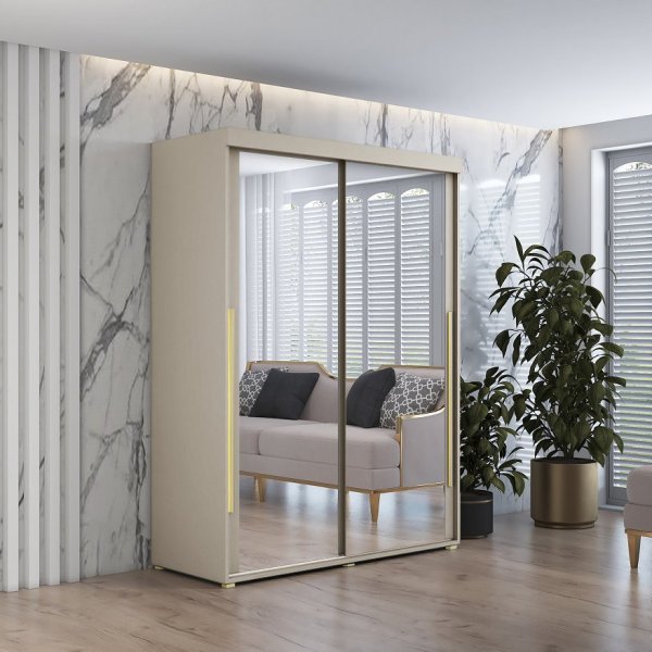 Szafa z Lustrem do Sypialni Pojemna Ange 200