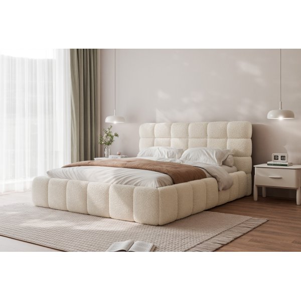 Łóżko tapicerowane z pojemnikiem na pościel Inferno