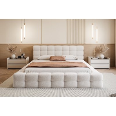 Łóżko tapicerowane Amaros z pojemnikiem na pościel